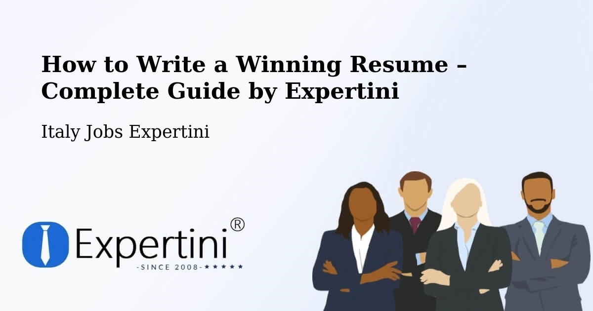 Resume Writing Guide for Job Seekers – Concesio - Concesio, Italy Jobs Expertini
